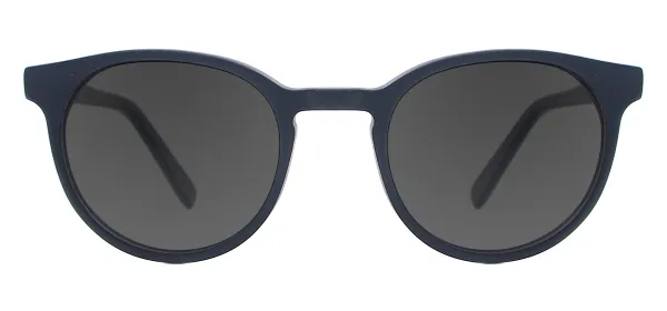 Round Polarized Sunglasses - Black