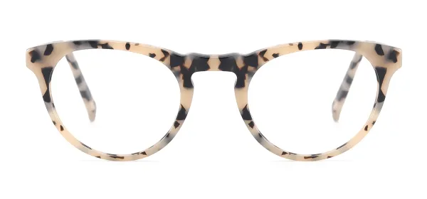Round Acetate Glasses Frames - Tortoiseshell