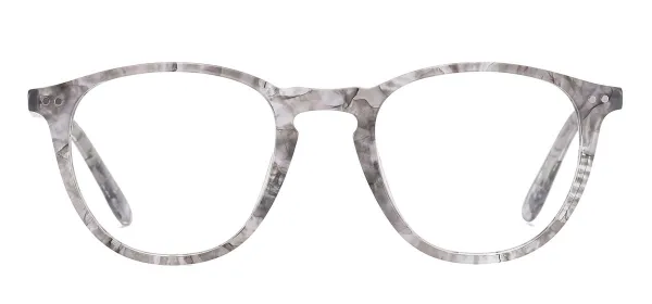 Round Acetate Spectacle - Gray