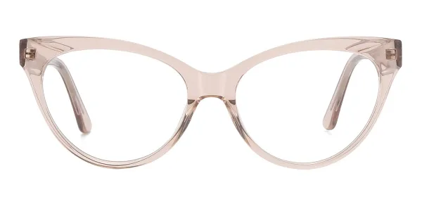 Cat Eye Acetate Spectacles Frame - Brown