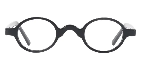 Fashion Oval Optical Glasses - Black