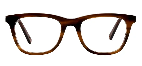 Square Acetate Glasses Frame - Brown