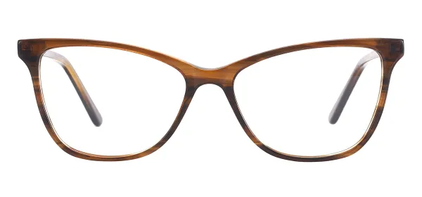 Cat Eye Women Spectacles - Brown-Transparent