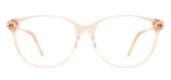 Oval Acetate Spectacles - Brown-Transparent
