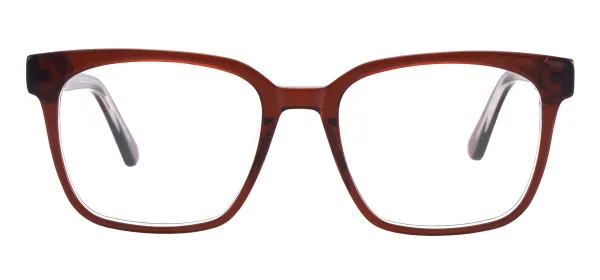 Acetate Square Glasses - Brown