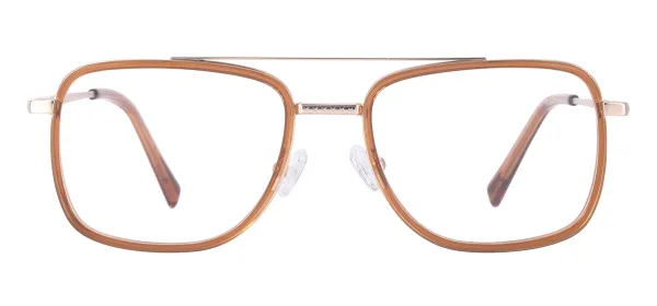 Rectangular Men Eyeglasses - Brown