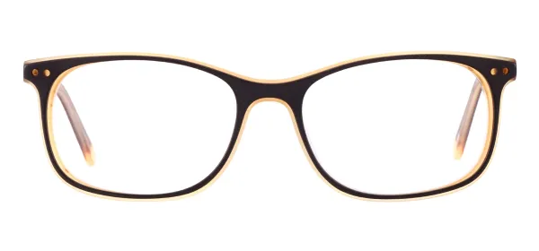 Rectangular Kids Glasses - Brown