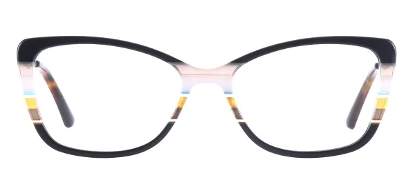 Cat Eye Colorful Eyeglasses - Black