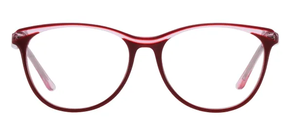 Round Crystal Eyeglasses - Red