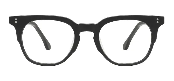 Acetate Round Glasses - Matte Black