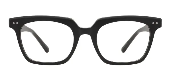 Acetate Square Spectacles - Matte Black