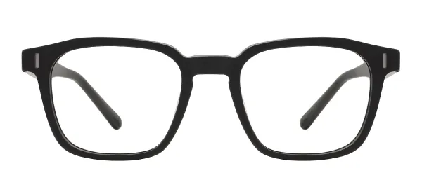 Square Acetate Eyeglasses - Matte Black