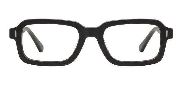 Acetate Rectangular Spectacles - Matte Black