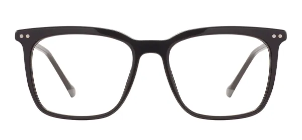Square Acetate Glasses Frame - Black