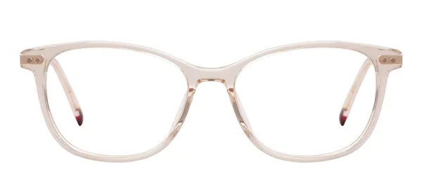 Oval Acetate Glasses Frames - Transparent Brown