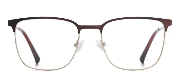 Small Rectangular Glasses - Brown