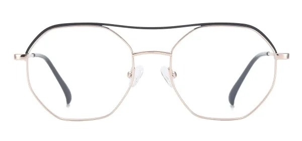 Medium Round Prescription Eyeglasses - Gold
