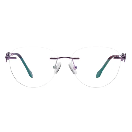 Round Rimless Spectacles
