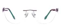 Round Rimless Spectacles