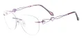 Round Rimless Spectacles