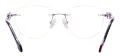 Round Rimless Spectacles