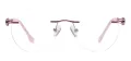 Round Rimless Spectacles