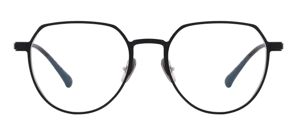 Men And Women Stainless Steel Eyeglasses - Black
