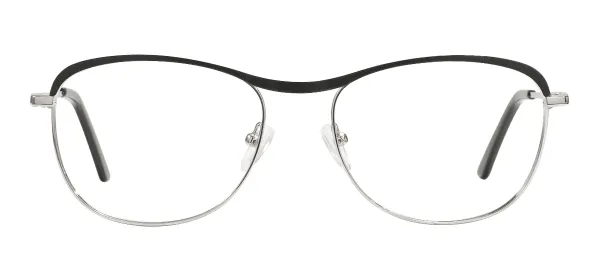 Metal Oval Glasses - Black