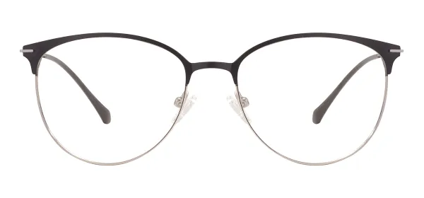 Oval Metal Full Rim Frame - Black