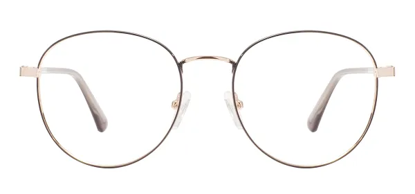 Oval Metal Full Rim Eyewear - Black