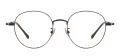 Metal Oval Glasses Frame With Titanium Temple