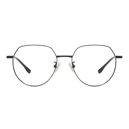 Metal Oval Glasses Frame With Titanium Temple