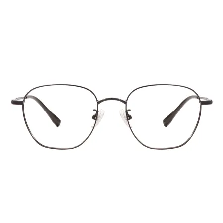 Metal Oval Glasses Frame With Titanium Temple