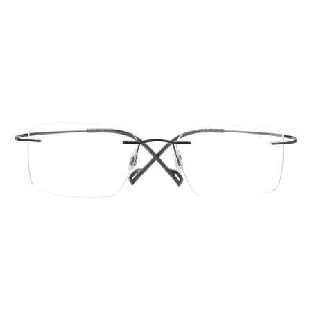 Metal Rectangular Rimless Glasses Frame