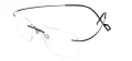 Metal Rectangular Rimless Glasses Frame