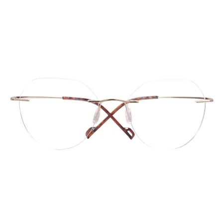 Metal Oval Rimless Glasses Frame