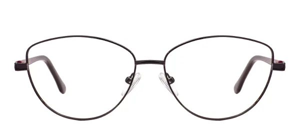 Metal Cat Eye Glasses Frame - Black