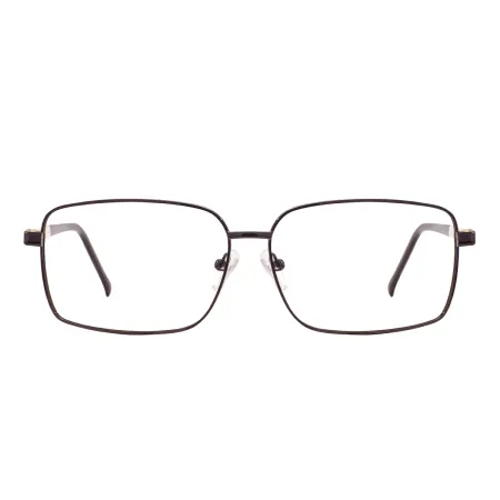 Metal Large Rectangular Glasses Frame With Spring Hinge