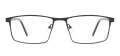Metal Large Rectangular Glasses Frame With Spring Hinge