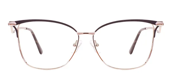 Metal Cat Eye Glasses Frame - Black