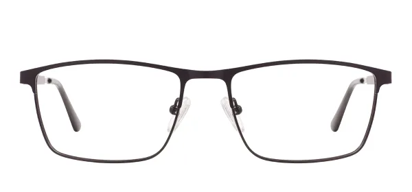 Metal Lightweight Rectangular Glases Frame - Black