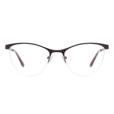 Metal Half Rim Glasses Frame With Spring Hinge