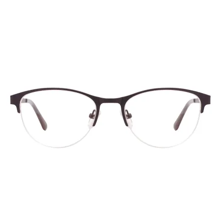 Metal Oval Glasses Frame With Titanium Temple