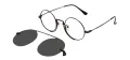 Metal Round Glasses Frames With Clip On 