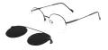 Metal Round Glasses Frames With Clip On With Spring Hinge