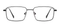 Metal Rectangular Glasses Frames With Clip On With Spring Hinge