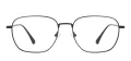 Metal Square Glasses Frames With Clip On And Spring Hinge