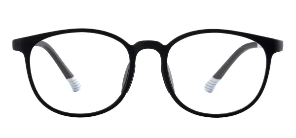 TR90 Round Spectacle Frame - Black