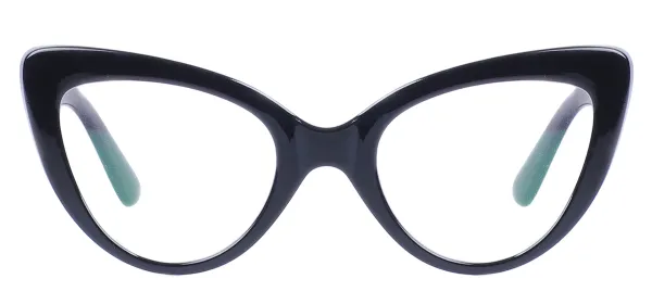 Cat Eye Lightweight Glasses - Black