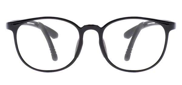 Round Kids Eyeglasses - Black